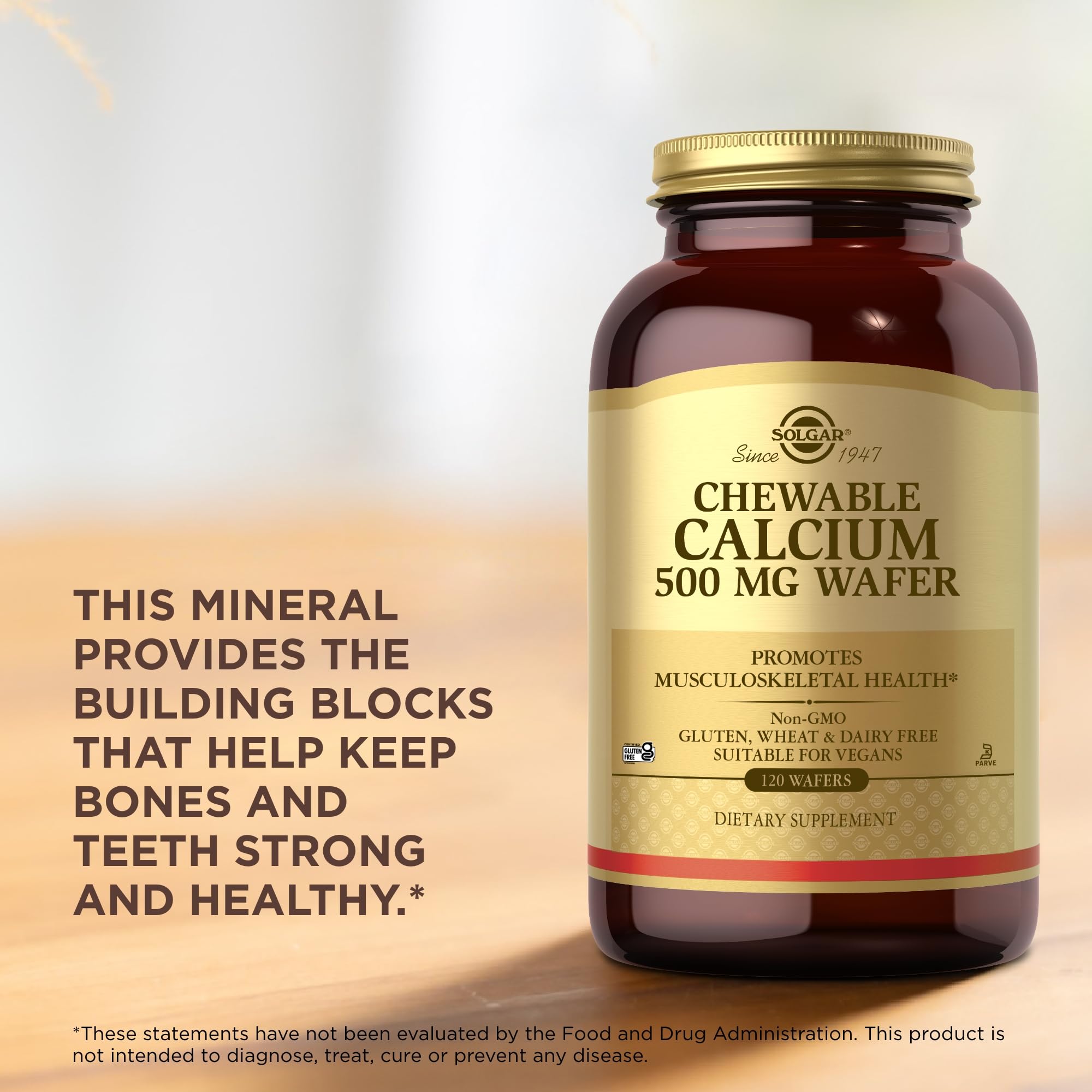 Outer packaging of Solgar Chewable Calcium