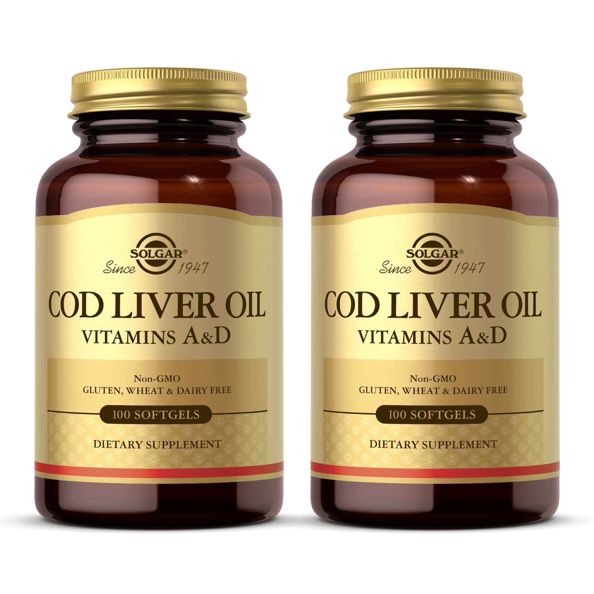 Solgar Cod Liver Oil 2-pack bottles front view