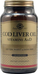 Close-up of dosage information on Solgar Cod Liver Oil label