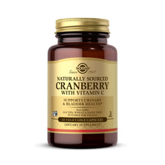 Solgar Cranberry with Vitamin C - 60 Vegetable Capsules bottle front view