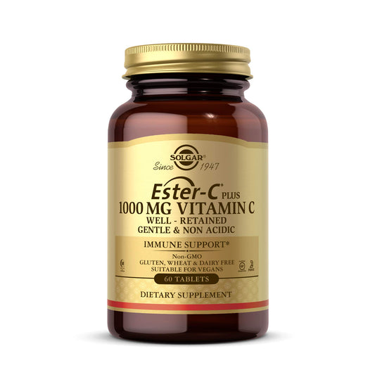 Solgar Ester-C Plus 1000 mg Vitamin C tablets bottle