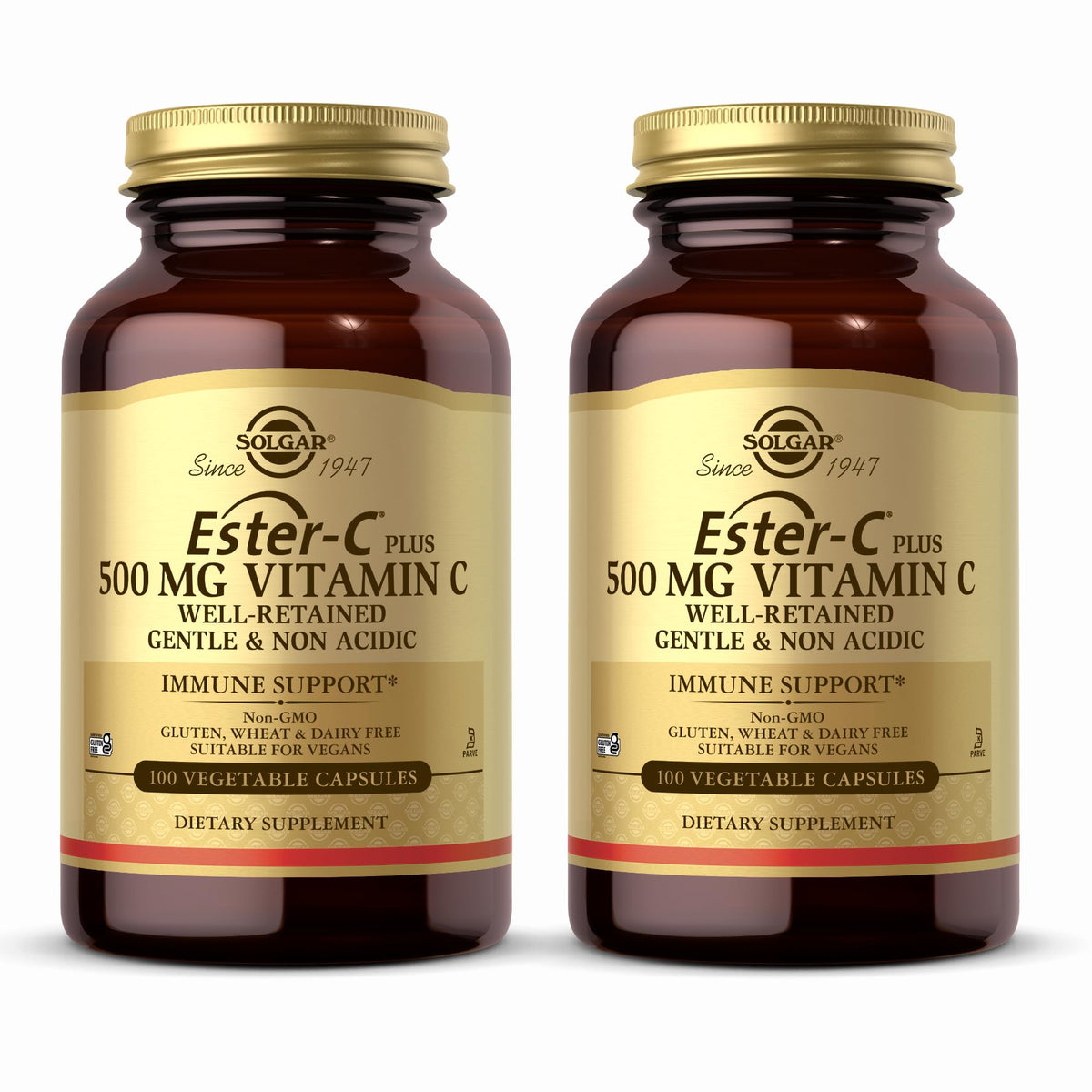 Solgar Ester-C Plus 500 mg Vitamin C bottle with label