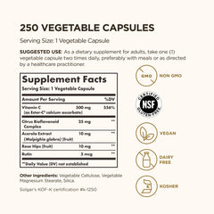 Solgar Ester-C Plus capsules on white background