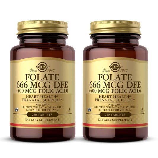 Solgar Folate 666 mcg DFE – 250 tablets per bottle (pack of 2)