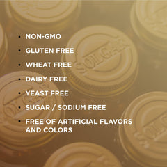Nutrition facts panel for Solgar Folate 666 mcg DFE