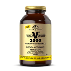 Solgar Formula VM 2000 bottle image highlighting the multinutrient formula for daily wellness