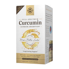 Solgar Full Spectrum Curcumin bottle with 90 LICaps