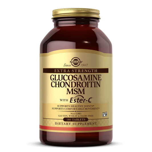 Solgar Glucosamine Chondroitin MSM Ester-C 180 Tablets bottle front