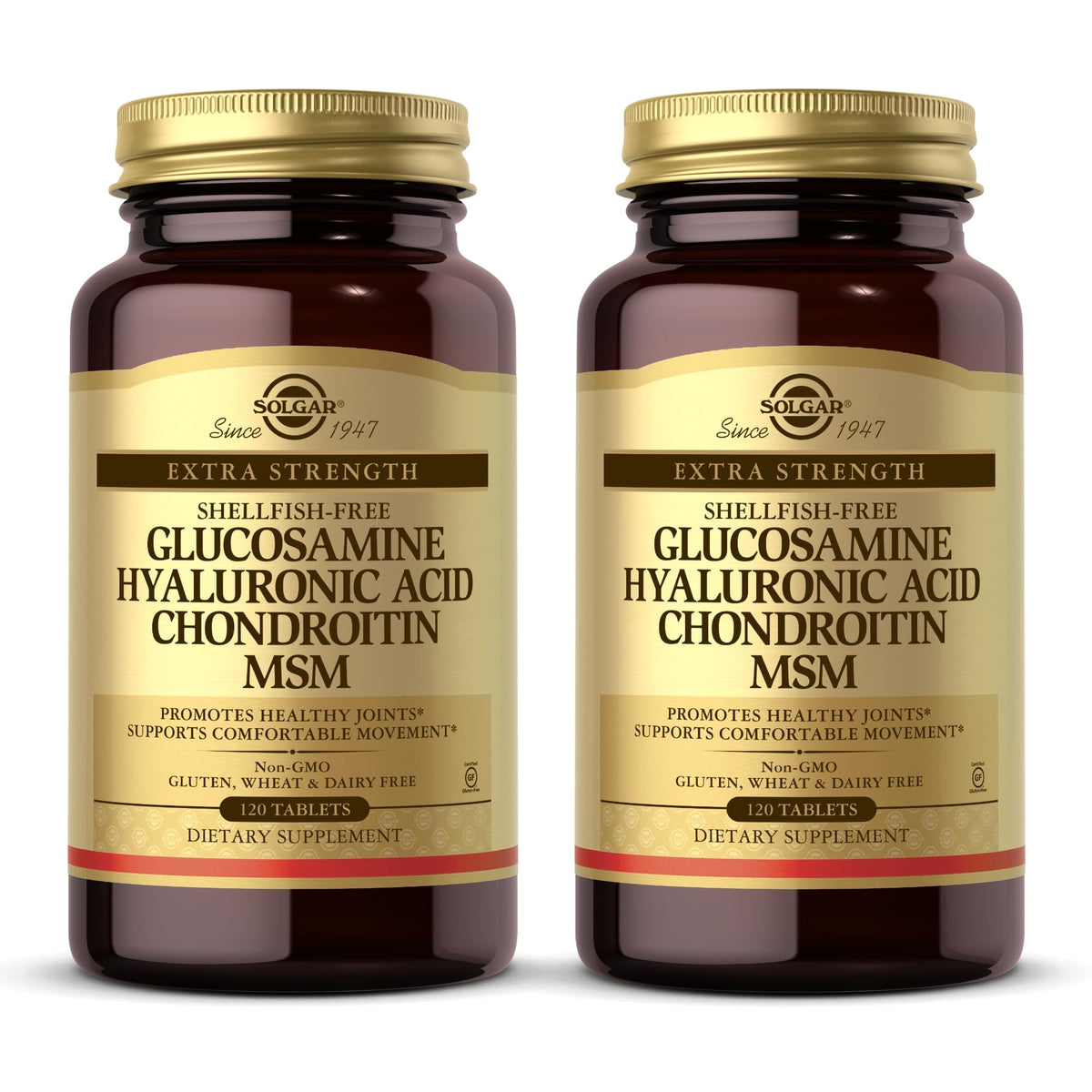Solgar Glucosamine Hyaluronic Acid Chondroitin MSM bottle front