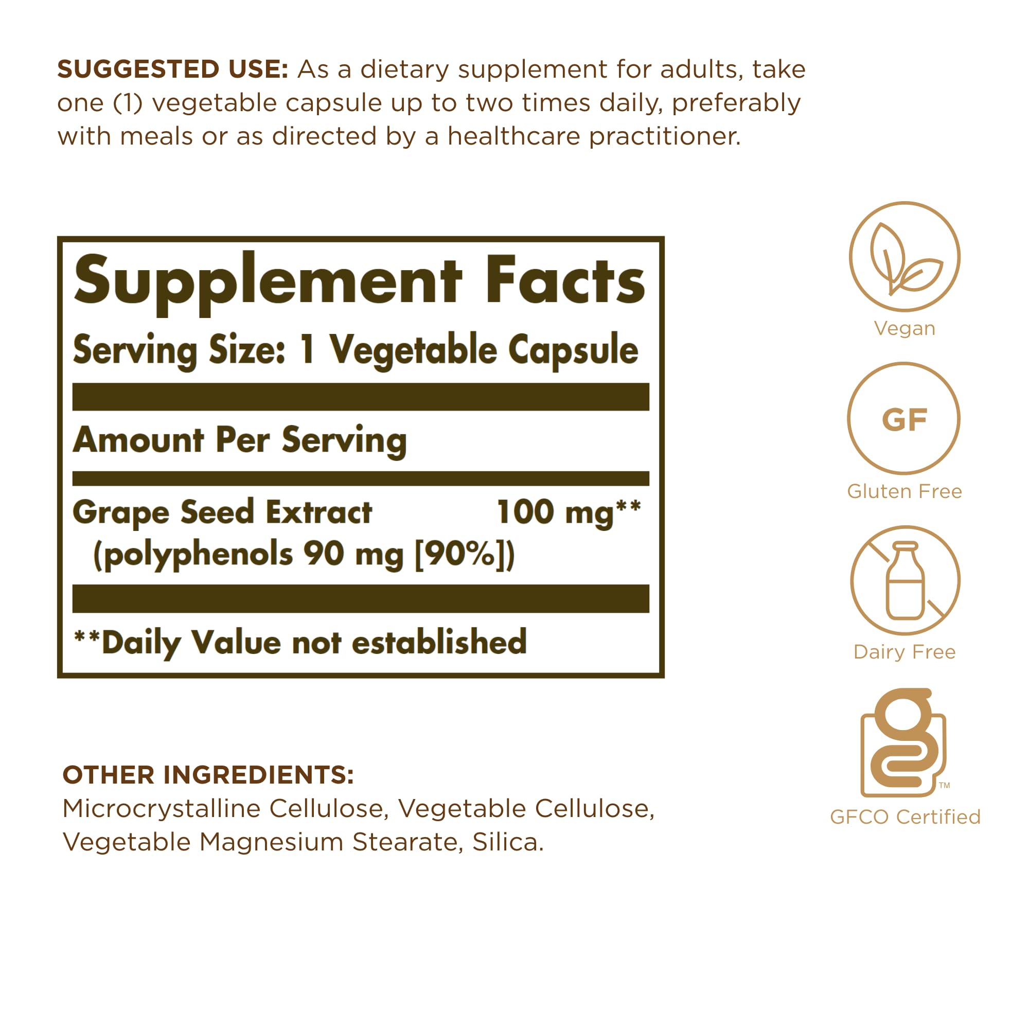 Antioxidant properties of grape seed extract and OPCs