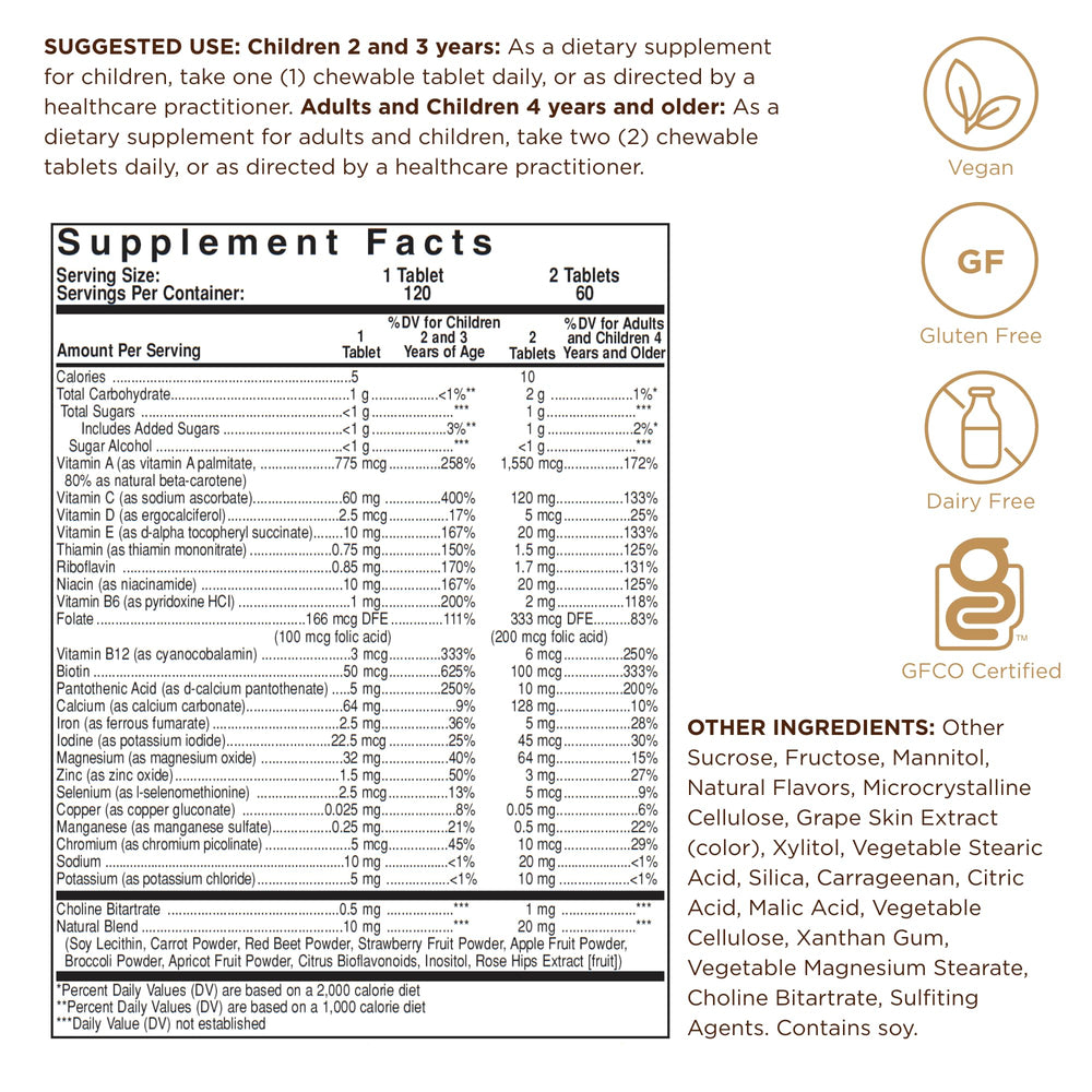 Close-up of Kangavites Bouncin’ Berry chewable tablet