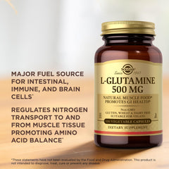 Solgar L-Glutamine 33 servings information on label