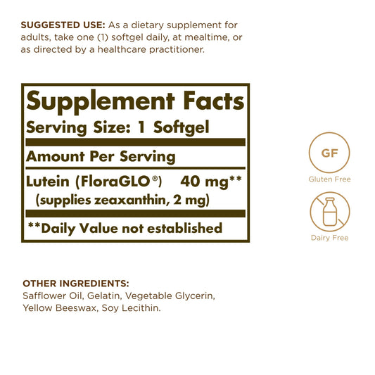 Solgar Lutein 40 mg 3-pack packaging