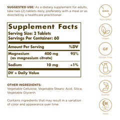 Solgar Magnesium Citrate Pack 2 bottle close-up