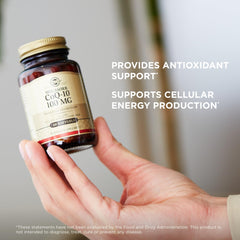 Supplement facts panel on Solgar Megasorb CoQ-10 bottle