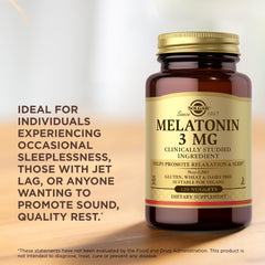 Nutrition facts for Solgar Melatonin 3 mg 120 nuggets