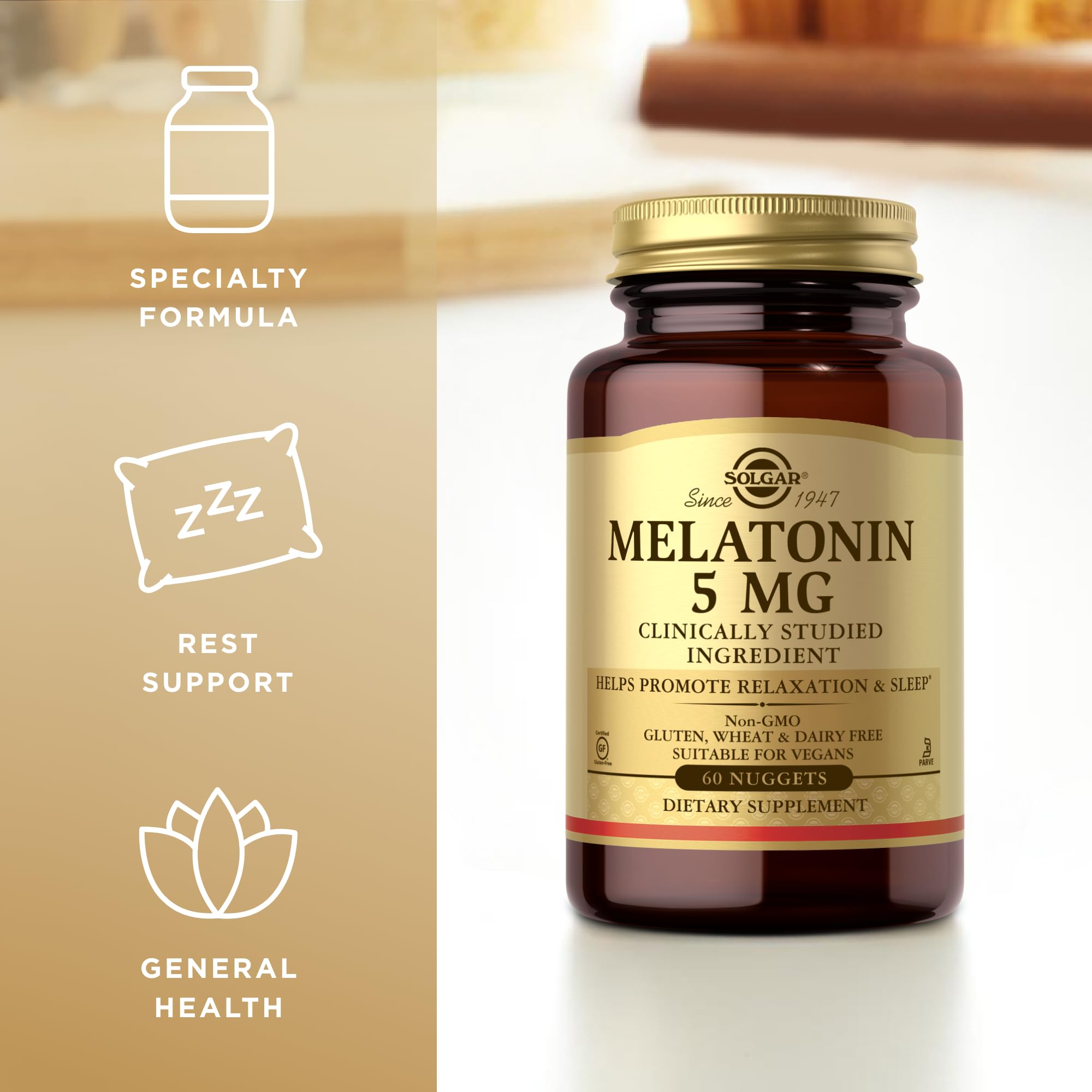 Packaging highlighting vegan, gluten-free, kosher attributes