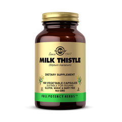 Solgar Milk Thistle bottle containing 100 vegetable capsules