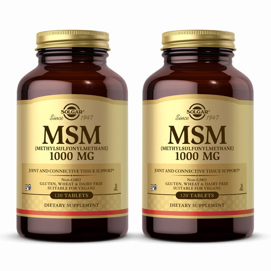 Solgar MSM 1000 mg 2-pack front view