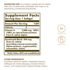 Softgels poured from Solgar Oceanic Beta-Carotene