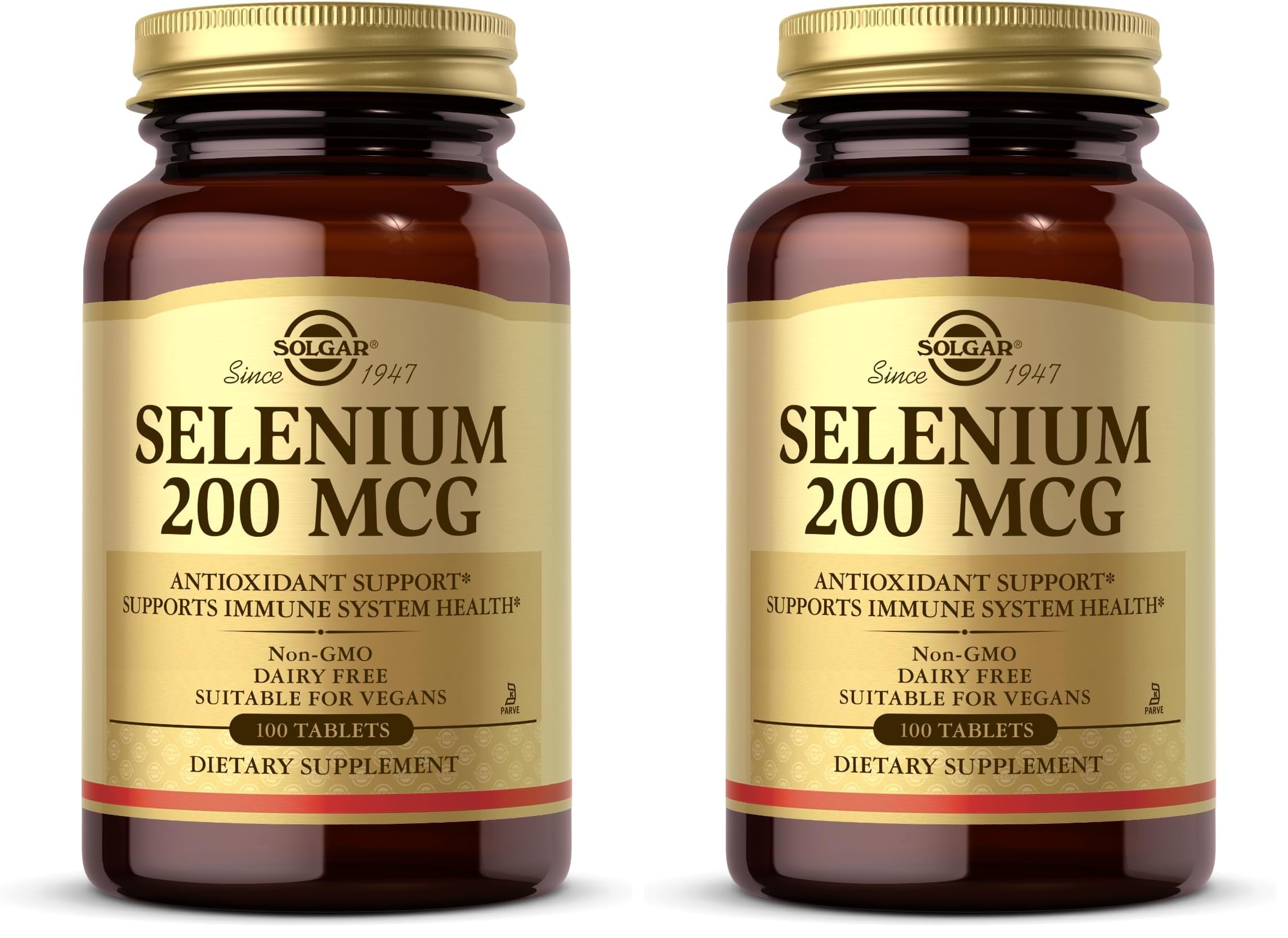 Solgar Selenium 200 mcg tablets bottle with label