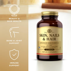 Supplement facts panel for Solgar Skin, Nails & Hair