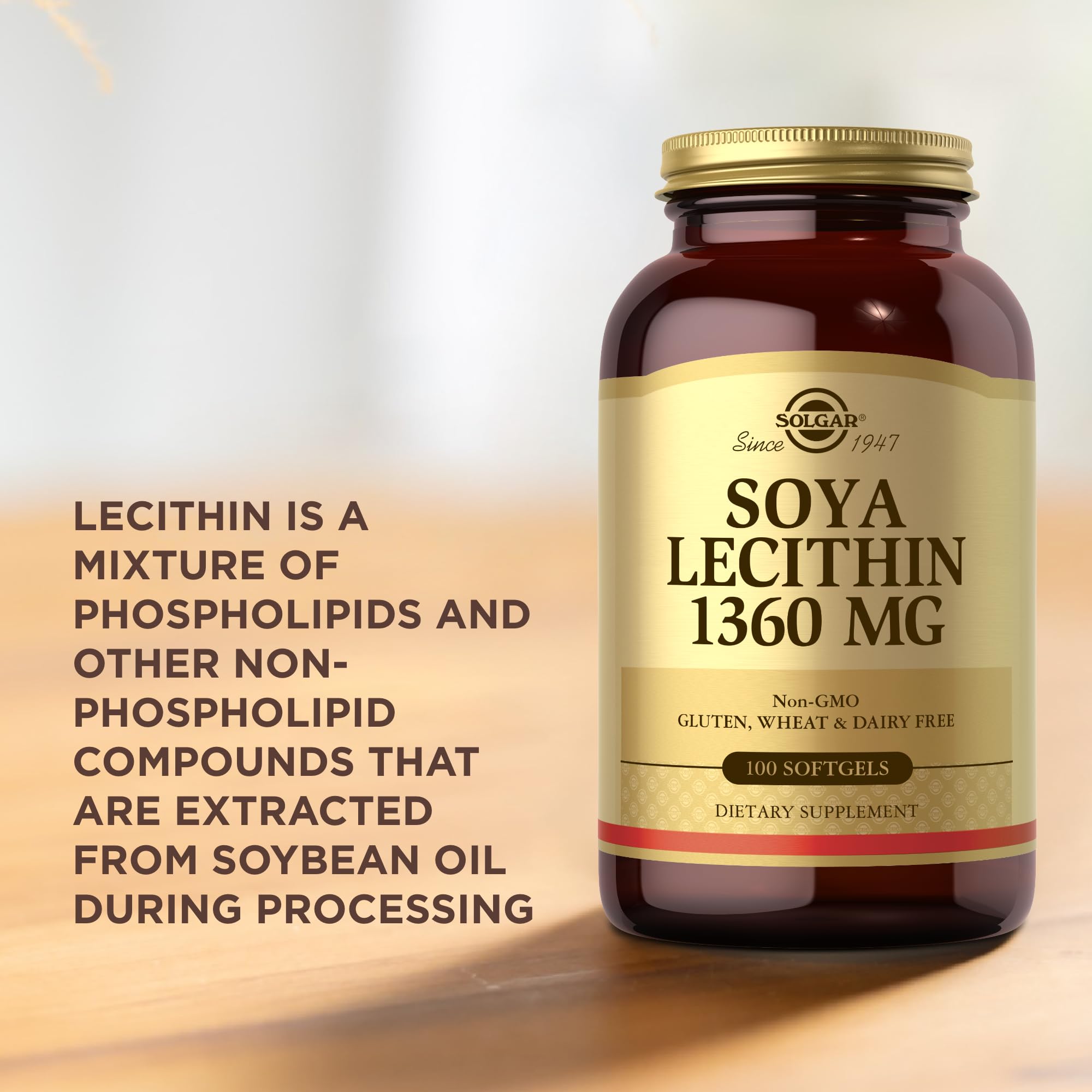 Source of choline Solgar Lecithin 1360 mg softgels