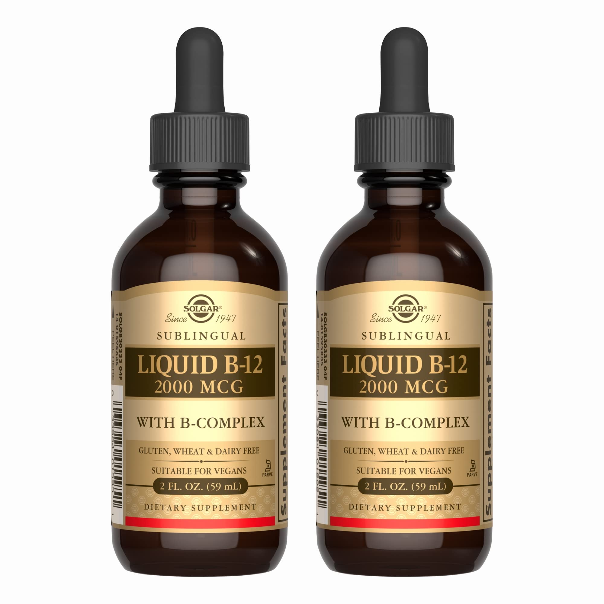 Solgar Sublingual B-12 with B-Complex bottle front