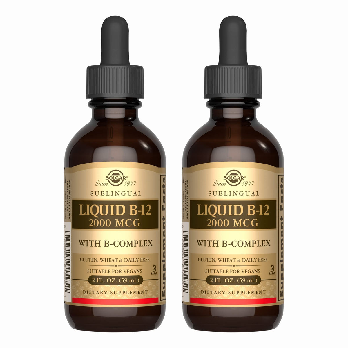 Solgar Sublingual B-12 with B-Complex bottle front