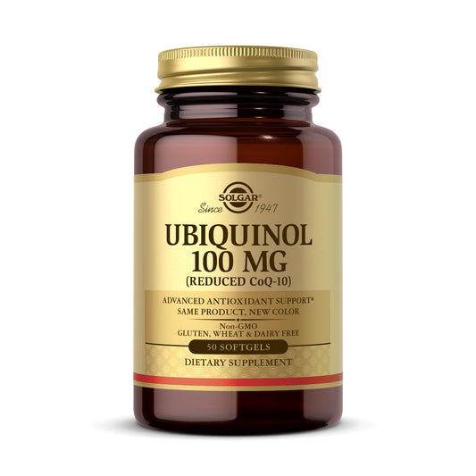 Solgar Ubiquinol 100 mg bottle front view