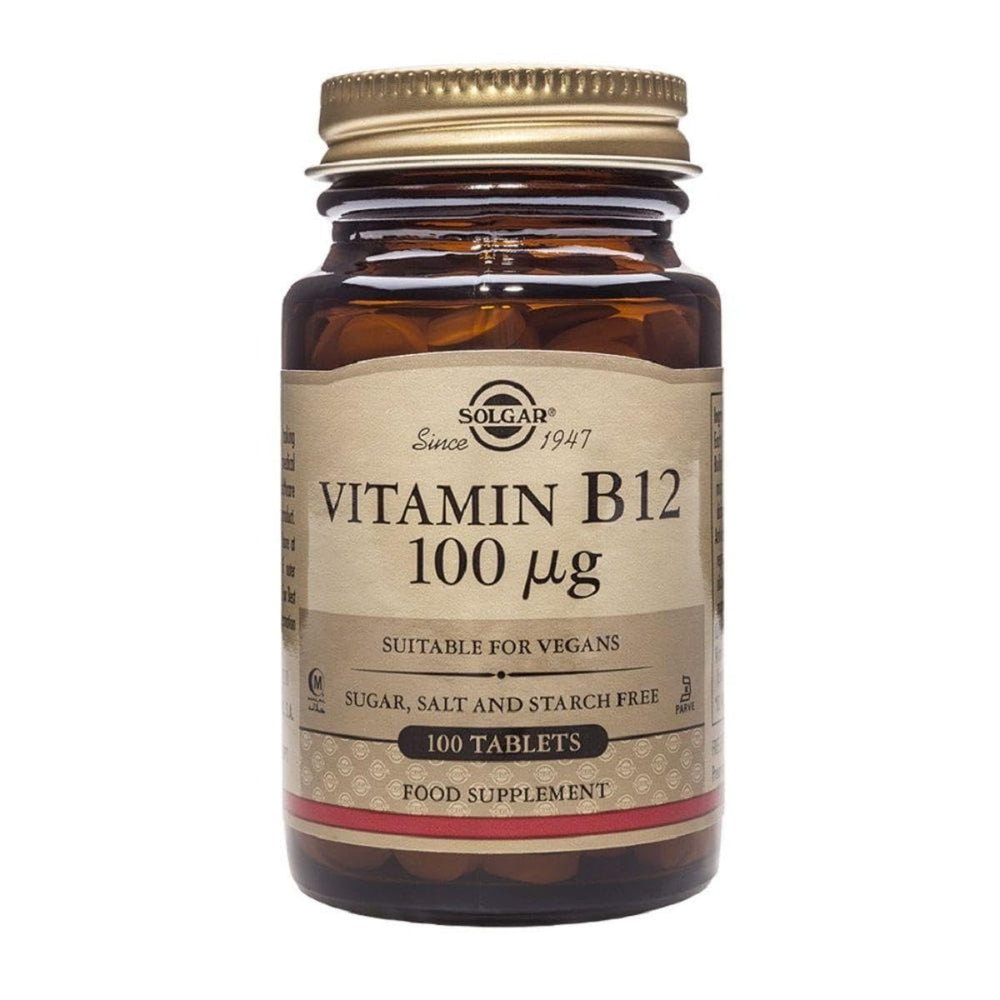 Solgar Vitamin B12 100 mcg bottle – 100 tablets
