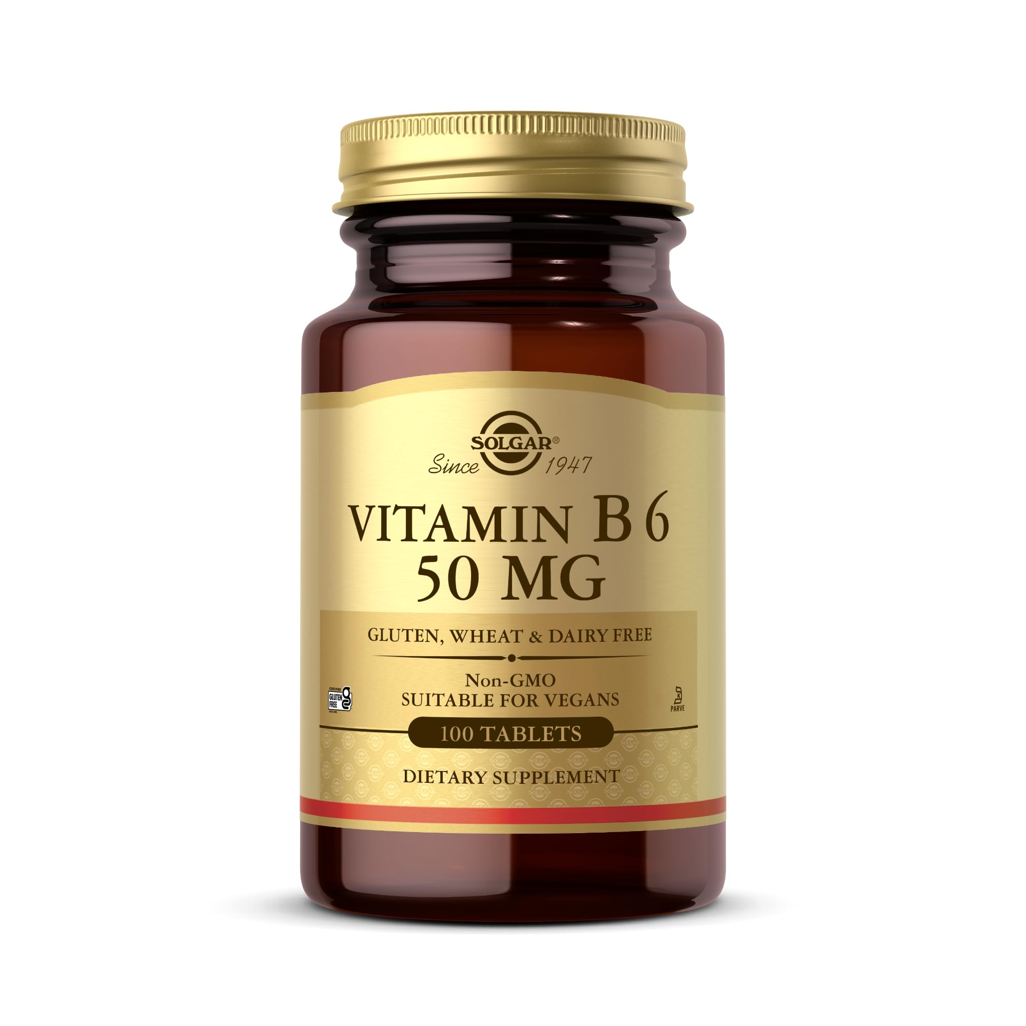 Solgar Vitamin B6 50 mg bottle front label