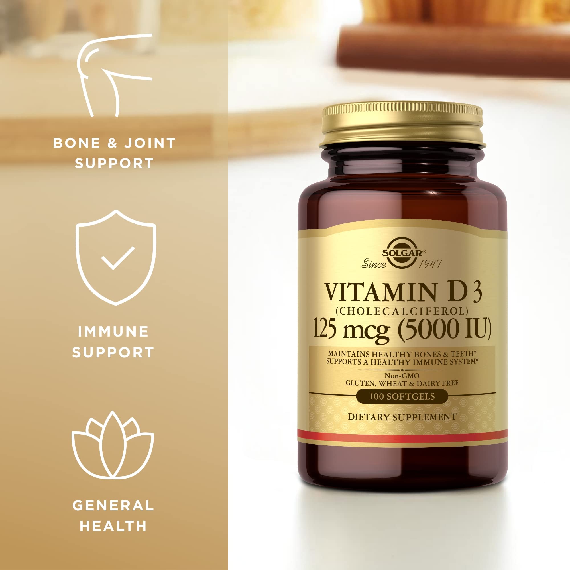 Solgar Vitamin D3 bottle close-up