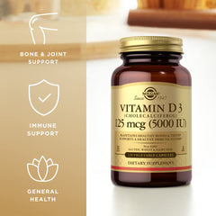 Solgar Vitamin D3 ingredients and claims label