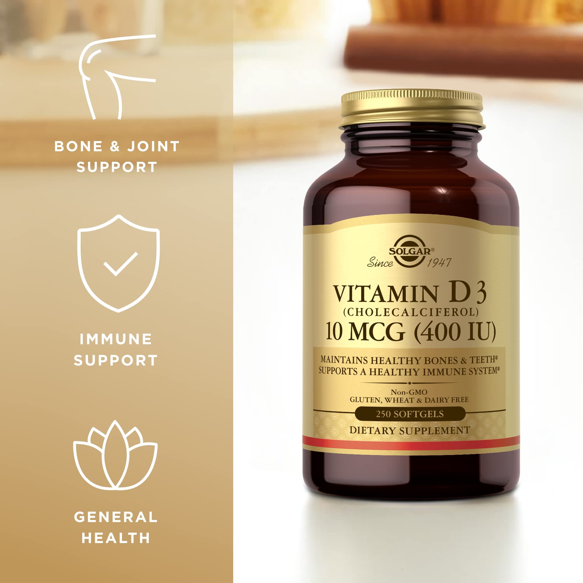 Oil-based Vitamin D3 softgels for optimal absorption