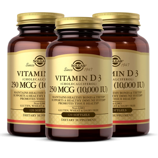 Solgar Vitamin D3 Softgels bottle front label