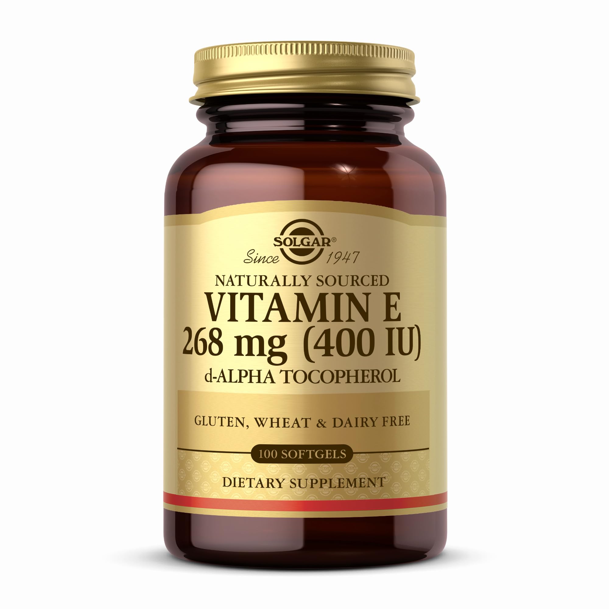 Solgar Vitamin E 268 mg (400 IU) - 100 Softgels bottle