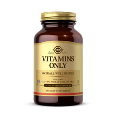 Solgar Vitamins Only bottle label - 90 veggie caps
