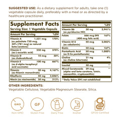 Close-up of Solgar Vitamins Only bottle showing 90 veggie caps