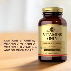 Side view of Solgar Vitamins Only bottle