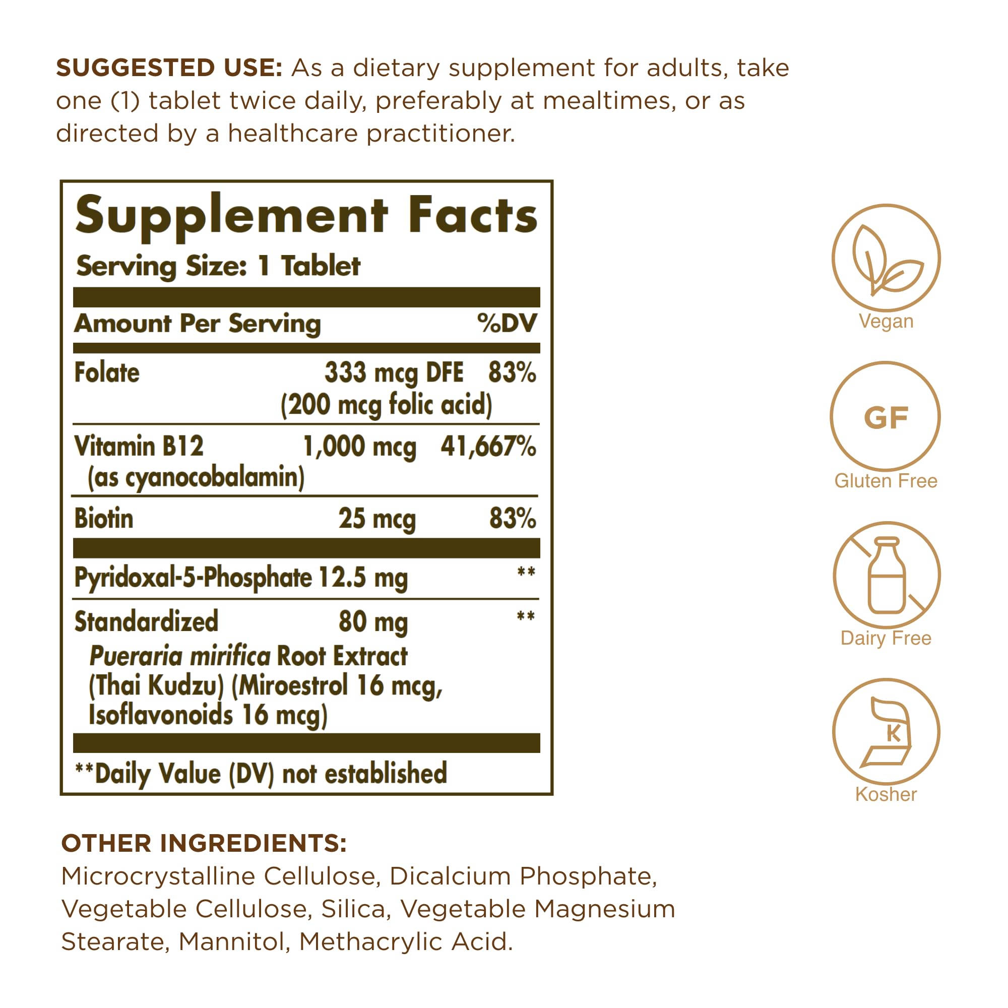 Pueraria mirifica phytoestrogen component in Solgar Women’s Balancing Formula