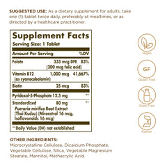 Pueraria mirifica phytoestrogen component in Solgar Women’s Balancing Formula