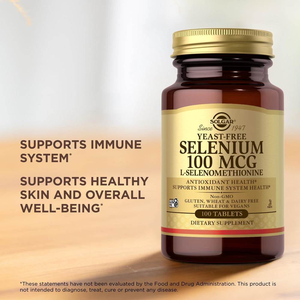 Solgar Selenium ingredients panel showing L-selenomethionine