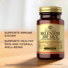 Solgar Selenium ingredients panel showing L-selenomethionine