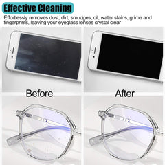 Portable glasses cleaner cloth with hook keychain