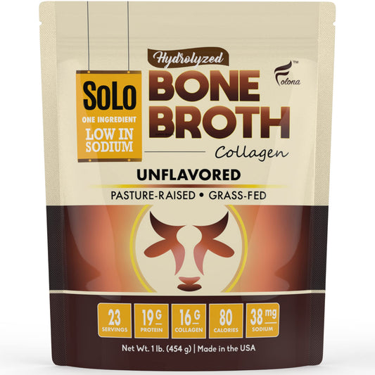 Front label of Solo Bone Broth Powder