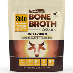 Front label of Solo Bone Broth Powder