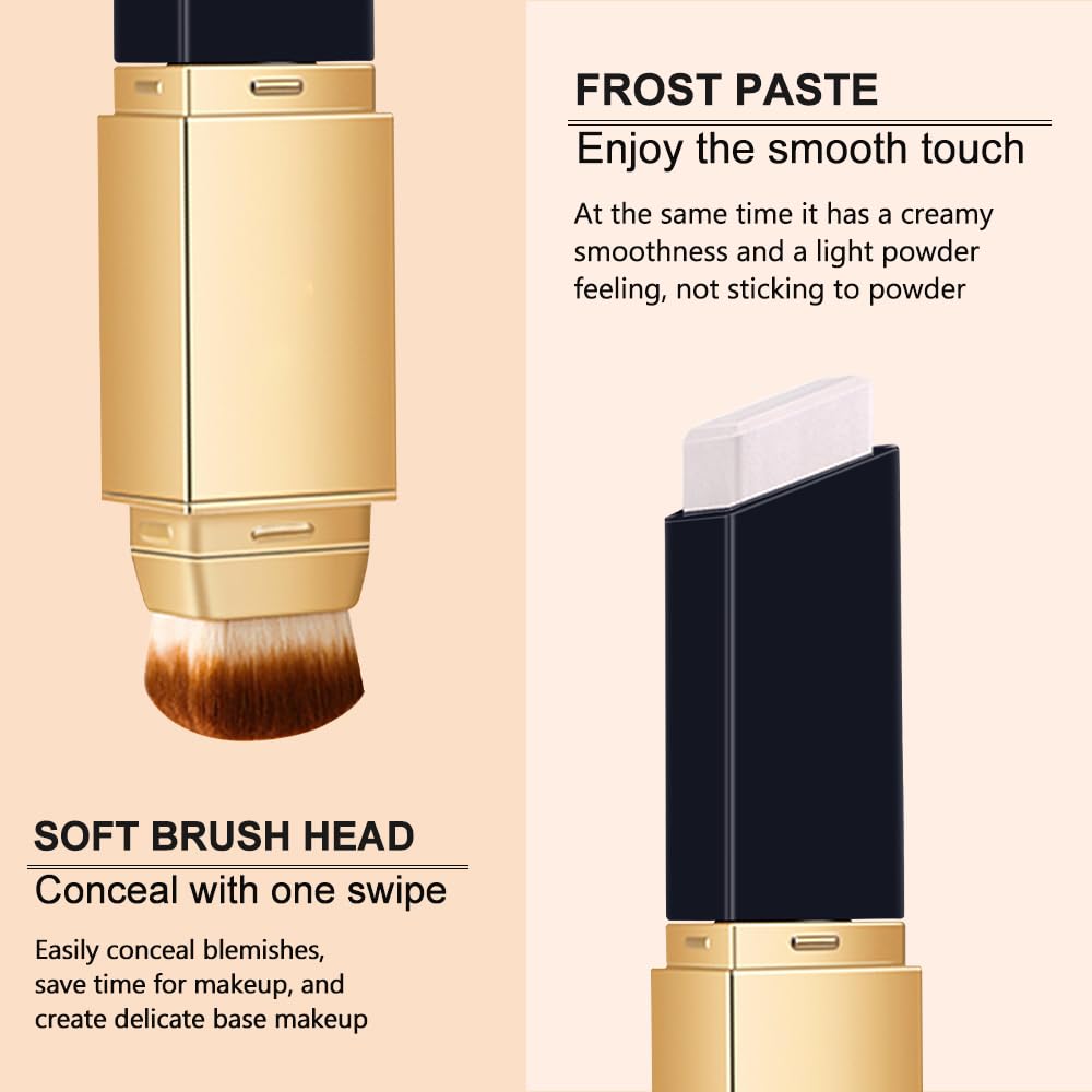 SOLOTREE foundation stick brush head close-up for precise blending.