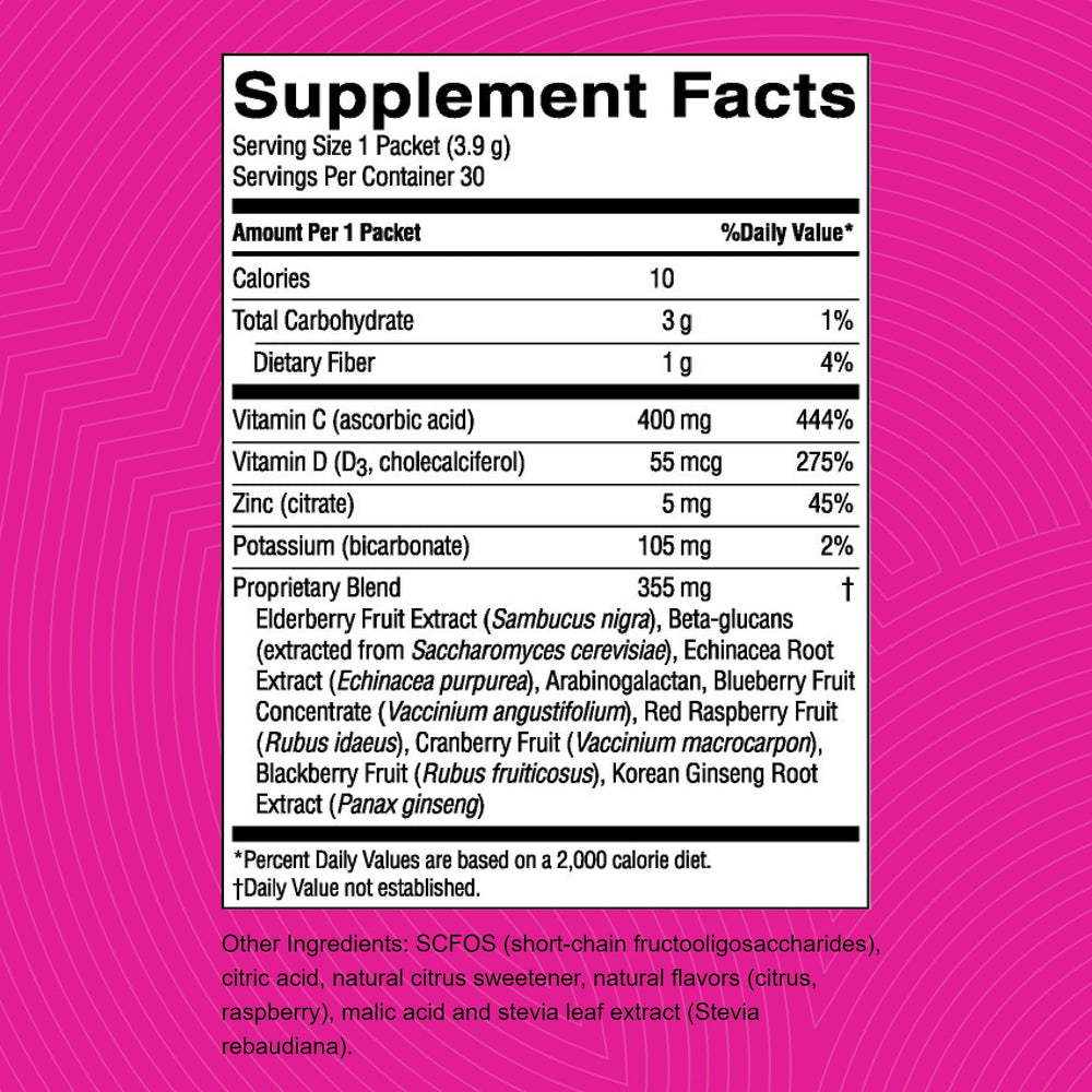 Solstic Immune packets being added to water