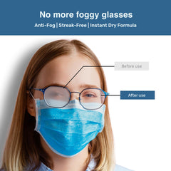 Wipe used on camera lens for anti-fog protection